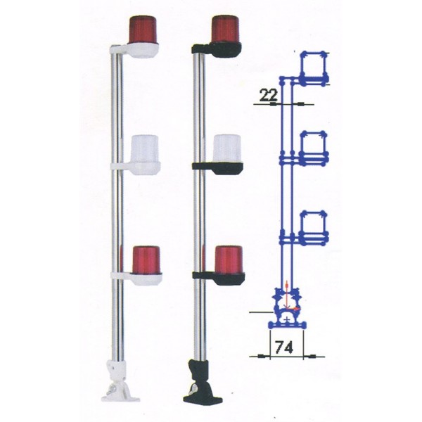 3 LÜ ARIZA FENERİ 60 CM KATLANABİLİR